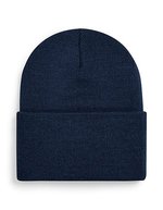 Beechfield Nachhaltiger Beanie mit breitem Umschlag, Almond One Size, CB40R – French Navy