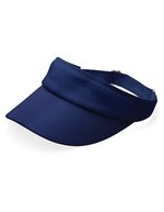 Beechfield Baumwoll-Twill Sport-Visor mit Schirm, Black One Size, CB41 – Blu navy francese