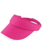 Beechfield Baumwoll-Twill Sport-Visor mit Schirm, Black One Size, CB41 – Fucsia