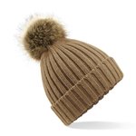 Beechfield Chunky Beanie mit abnehmbarem Bommel, Biscuit One Size, CB412 – Bild 1