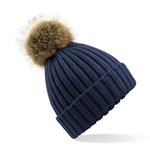 Beechfield Chunky Beanie mit abnehmbarem Bommel, Biscuit One Size, CB412 – Bild 3