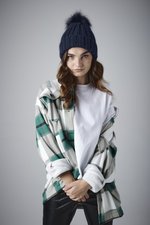 Beechfield Verbier Chunky Beanie mit abnehmbarem Bommel, Black One Size, CB413 – Bild 1