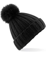 Beechfield Verbier Chunky Beanie mit abnehmbarem Bommel, Black One Size, CB413 – Bild 2