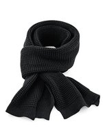 Beechfield Klassischer Waffelmuster-Strickschal aus Polyacryl – Black