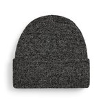 Beechfield Heritage Beanie mit Umschlag und Heather-Effekt, Black One Size, CB425 – Bild 4