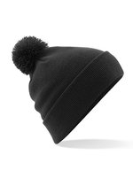 Beechfield Doppellagige Pom Pom Beanie aus Polyacryl – Black