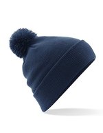 Beechfield Doppellagige Pom Pom Beanie aus Polyacryl, Black One Size, CB426 – French Navy