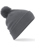 Beechfield Doppellagige Pom Pom Beanie aus Polyacryl, Black One Size, CB426 – Graphite Grey