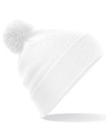 Beechfield Doppellagige Pom Pom Beanie aus Polyacryl, Black One Size, CB426 – White