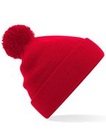 Beechfield Junior Bommelmütze aus Polyacryl – Classic Red