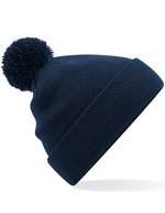 Beechfield Junior Bommelmütze aus Polyacryl, Black One Size, CB426B – French Navy