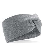 Beechfield Twist Strick-Stirnband in Pastellfarben, French Navy One Size, CB432 – Grey Marl