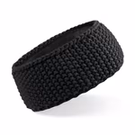 Beechfield Waffle Texture Headband with Thermal Band, Black One Size, CB434 – image 3