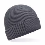 Beechfield Organic Cotton Beanie with Patch, Black One Size, CB438N – image 3