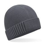 Beechfield Bio-Baumwolle Beanie mit Patch, Black One Size, CB438N – Bild 3