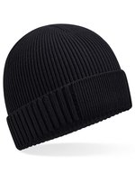 Beechfield Bio-Baumwolle Beanie mit Patch, Black One Size, CB438N – Bild 2
