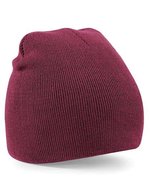 Beechfield Doppellagige Strickmütze in vielen Farben in, Classic Red One Size, CB44 – Burgundy
