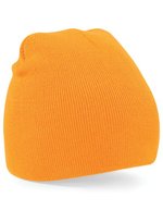 Beechfield Doppellagige Strickmütze in vielen Farben in, Classic Red One Size, CB44 – Fluorescent Orange