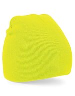 Beechfield Doppellagige Strickmütze in vielen Farben in, Classic Red One Size, CB44 – Fluorescent Yellow
