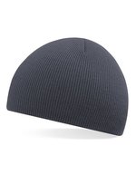Beechfield Doppellagige Strickmütze in vielen Farben in, Classic Red One Size, CB44 – Graphite Grey