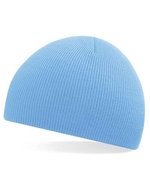 Beechfield Doppellagige Strickmütze in vielen Farben in, Classic Red One Size, CB44 – Sky Blue