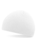 Beechfield Doppellagige Strickmütze in vielen Farben in, Classic Red One Size, CB44 – White