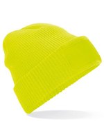 Beechfield Thinsulate™ Patch Beanie mit Aufnäher, Black One Size, CB440 – Fluorescent Jaune
