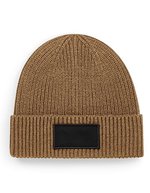 Beechfield Nachhaltiger Beanie mit Baumwoll-Patch, Black One Size, CB442R – Bild 2