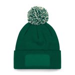 Beechfield Snowstar® Patch Beanie mit Bommel, Bright Royal/Off White One Size, CB443 – Bild 3