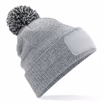 Beechfield Snowstar® Patch Beanie with Pompom, Bright Royal/Off White One Size, CB443 – image 5