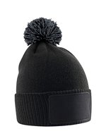 Kids Snowstar Patch Beanie – Black/Graphite Grey