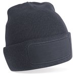 Beechfield Doppellagiges Strick Beanie mit Patch, Black One Size, CB445 – Bild 3