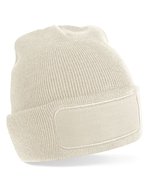 Beechfield Doppellagiges Strick Beanie mit Patch, Black One Size, CB445 – Bild 2