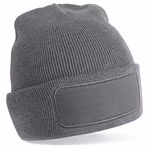 Beechfield Beanie riciclato con patch in Cotone, French Navy One Size, CB445R – immagine 4