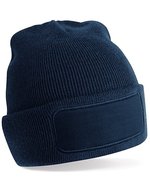 Beechfield Recycling Beanie mit Baumwoll-Patch – French Navy
