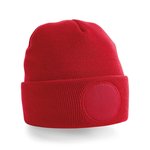 Beechfield Circular Patch Beanie aus Polyacryl, Burgundy One Size, CB446 – Bild 3