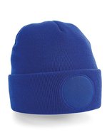 Beechfield Circular Patch Beanie aus Polyacryl, Burgundy One Size, CB446 – Brillante Reale
