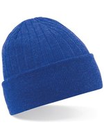 Beechfield Thinsulate™ Beanie mit doppeltem Strick, Black One Size, CB447 – Bright Royal
