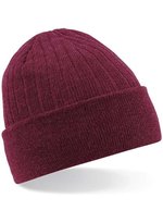 Beechfield Thinsulate™ Beanie mit doppeltem Strick, Black One Size, CB447 – Burgundy