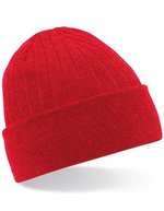 Beechfield Thinsulate™ Beanie mit doppeltem Strick, Black One Size, CB447 – Classic Red