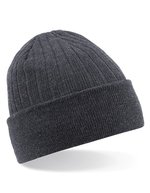 Beechfield Thinsulate™ Beanie mit doppeltem Strick, Black One Size, CB447 – Dark Graphite