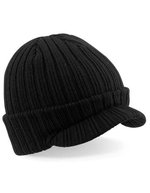 Beechfield Peaked Beanie mit Umschlag, Olivgrün, Olive Green One Size, CB448 – Bild 2