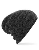 Beechfield Doppellagige Slouch Beanie aus Polyacryl, Antique Grey One Size, CB449 – Bild 2
