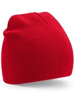 Beechfield Recycelte Polyester Pull-On Mütze, Black One Size, CB44R – Classic Red