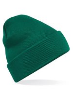 Beechfield Doppellagiges Polyacryl-Beanie mit Umschlag, Airforce Blue One Size, CB45 – Vert bouteille