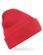 Beechfield Doppellagiges Polyacryl-Beanie mit Umschlag, Airforce Blue One Size, CB45 – Rouge vif