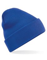 Beechfield Doppellagiges Polyacryl-Beanie mit Umschlag, Airforce Blue One Size, CB45 – Vif Royal