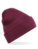 Beechfield Doppellagiges Polyacryl-Beanie mit Umschlag, Airforce Blue One Size, CB45 – Bordeaux