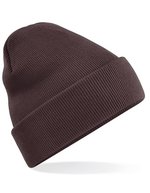 Beechfield Doppellagiges Polyacryl-Beanie mit Umschlag, Airforce Blue One Size, CB45 – Chocolat