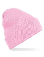 Beechfield Doppellagiges Polyacryl-Beanie mit Umschlag, Airforce Blue One Size, CB45 – Classique Rose